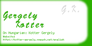 gergely kotter business card